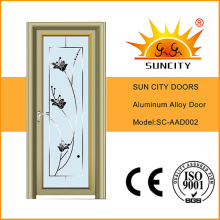 Puerta abatible de vidrio aluminio Sc-Aad002